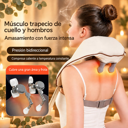 Masajeador Recargable para Cuello y Hombros con Calor